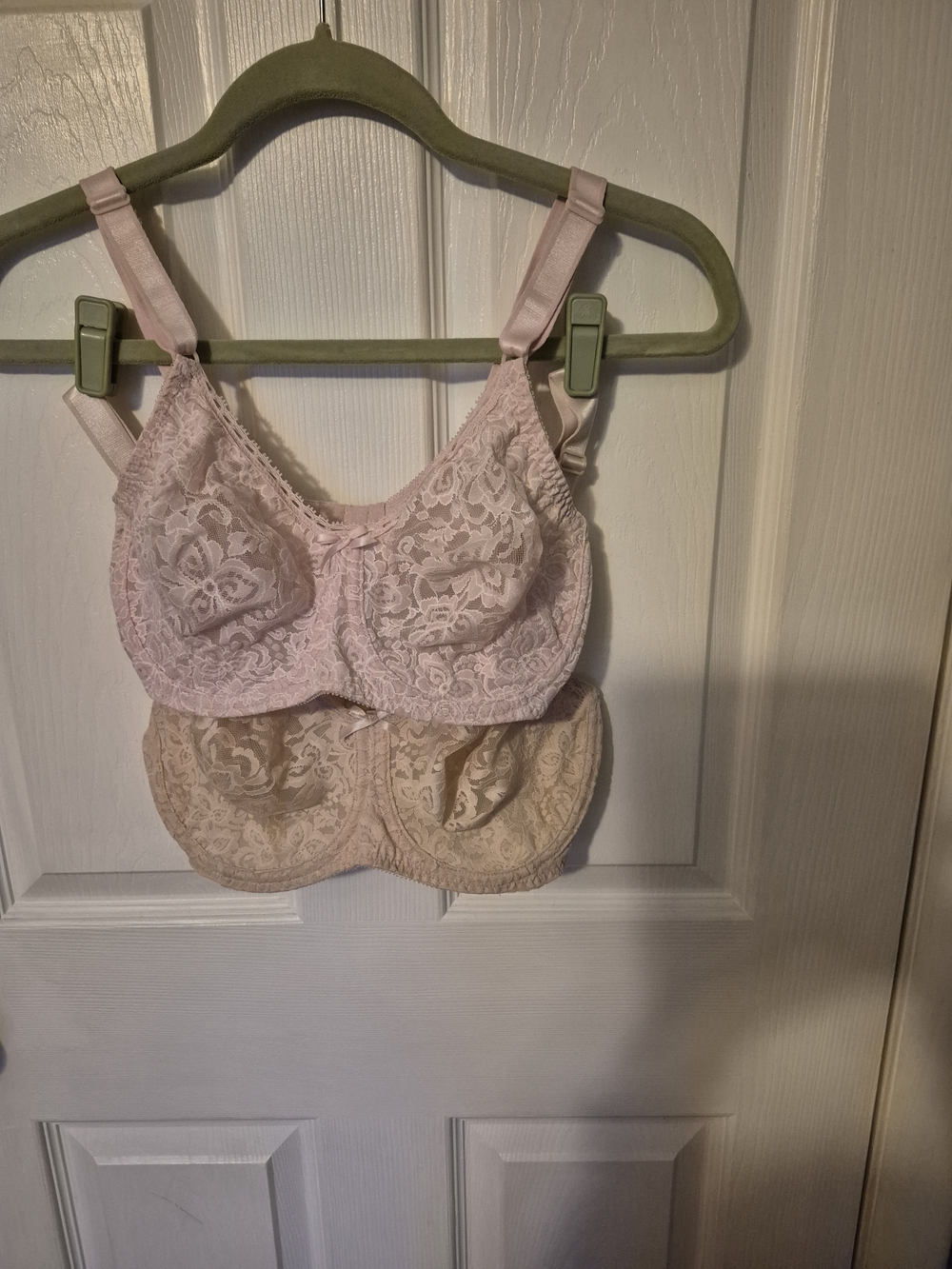 Bali Lace Full-Coverage Bra Duo in Light Pink and Beige 34DD
